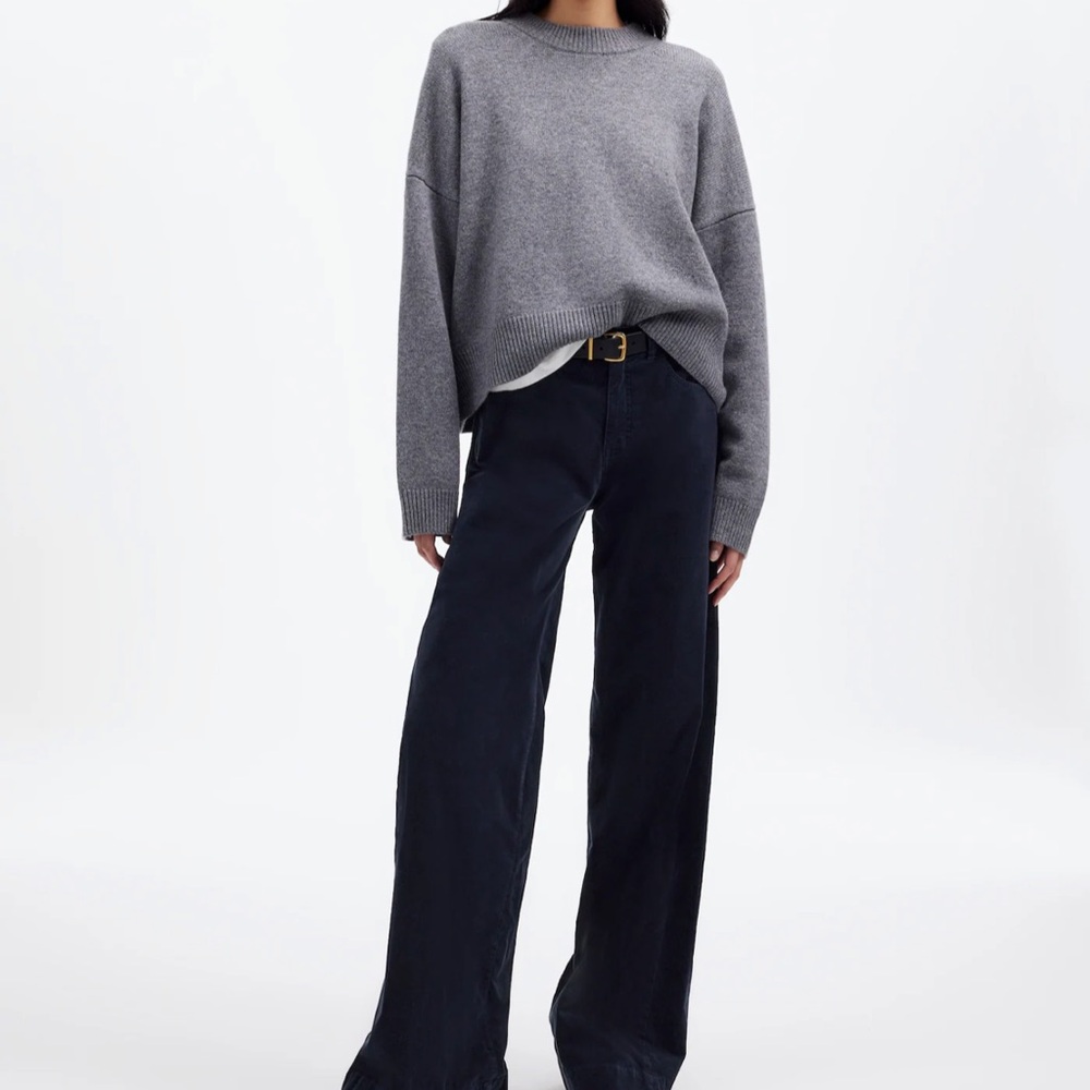 Madewell Superwide-Leg Pants in Velvet - Deep indigo